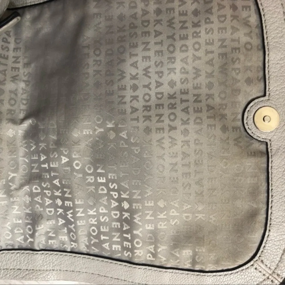 Kate Spade Rianne Pratt Street leather crossbody bag in gray leather